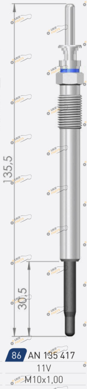 Свеча накаливания A-N PARTS 135 417